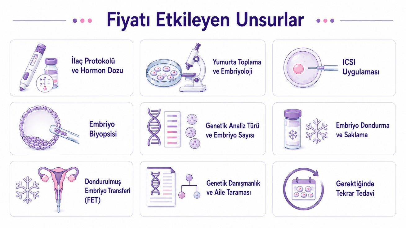 Genetik tüp bebek fiyatını etkileyen unsurlar